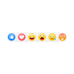 3D Emoji Set Like Social Icons