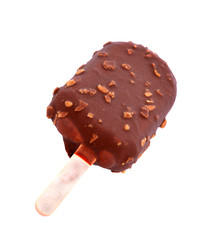 ice cream chocolate stick isolated on white background