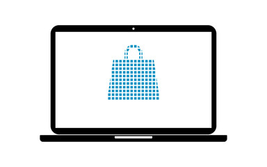 Pixel Icon Laptop - Einkaufstüte