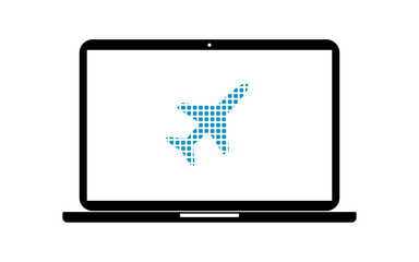 Pixel Icon Laptop - Flugzeug