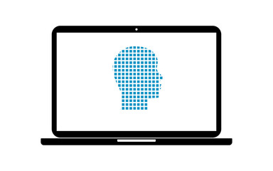 Pixel Icon Laptop - Kopf Profil
