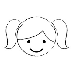 cute little girl character vector illustration design