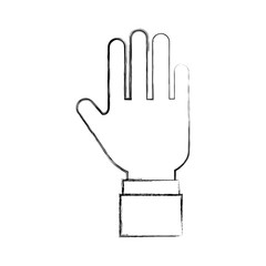 hand human stop icon vector illustration design