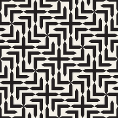 Vector seamless cross tiling pattern. Modern stylish geometric lattice texture. Repeating mosaic shapes abstract background