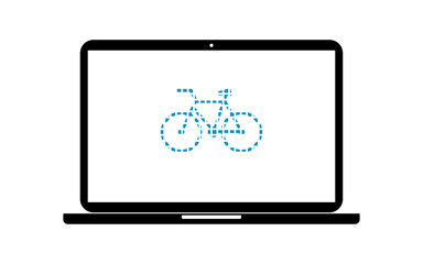Pixel Icon Laptop - Fahrrad