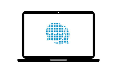 Pixel Icon Laptop - Chat