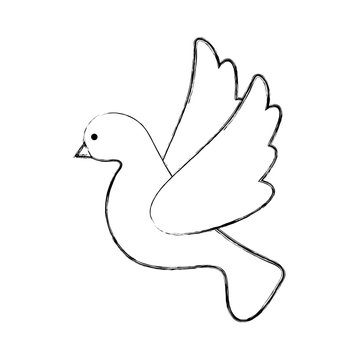 cute dove flying icon vector illustration design