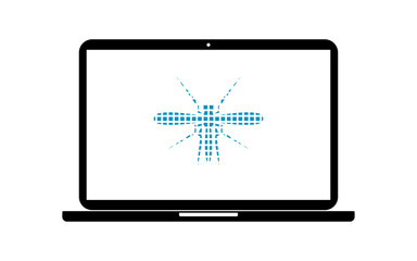 Pixel Icon Laptop - Mücke