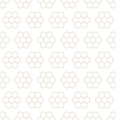 geometric hexagon seamless vector pattern floral background