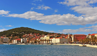 Fototapeta na wymiar Panorama of Split historical town, Dalmatia