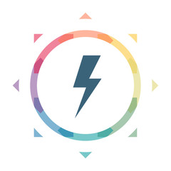 buntes Symbol - Blitz