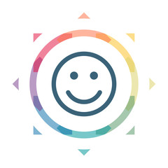 Fototapeta premium buntes Symbol - Smiley glücklich