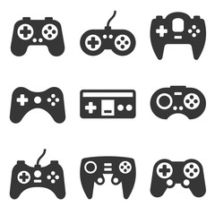 Gamepads Icon Set on White Background. Vector © Sergei Sizkov