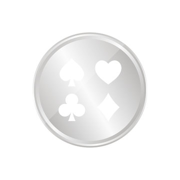 Silberne Münze - Casino