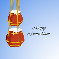 illustration of hindu festival Janmashtami background. Janmashtami is a Hindu festival Celebrate on the occasion of birth of Hindu god Krishna