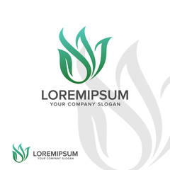 Fototapeta premium abstract leaf logo. Landscaping Leaf nature logo design concept