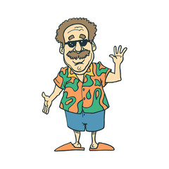 casual friday cartoon character . Vector Illustration design.