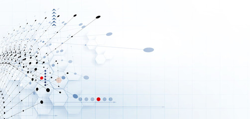Fototapeta premium Digital technology world. Business virtual concept. Vector background