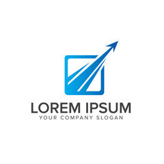 luxury modern arrow logo design concept template.