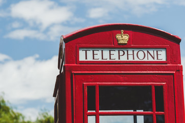 Traditional british telephone booth