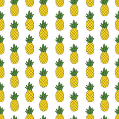  Pineapple seamless pattern