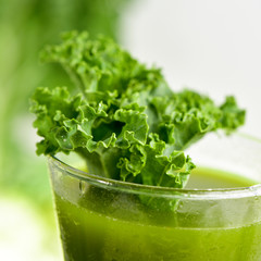 kale smoothie in a glass