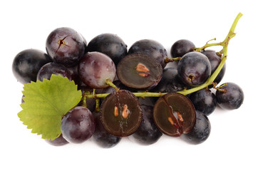 Juicy Grapes on white background