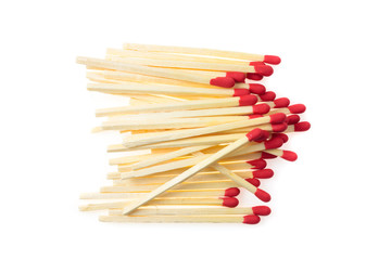 Matchs on white background.