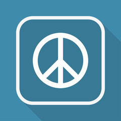 App Button mit Schatten - Peace Symbol