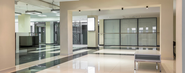 Spacious hallway with marble floors