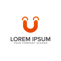 letter u smile logo design concept template © Saiful