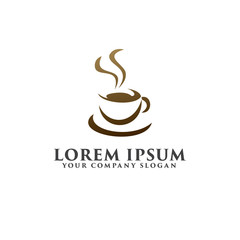 coffe logo design concept template