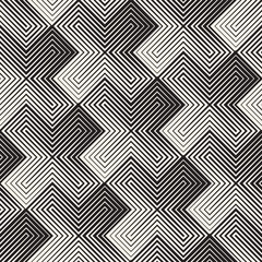 Vector seamless cross tiling pattern. Modern stylish geometric lattice texture. Repeating mosaic shapes abstract background