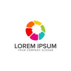 chat communication logo design concept template