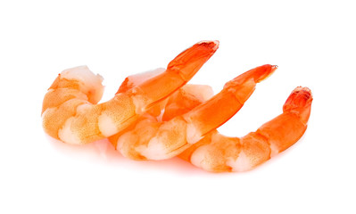 shrimps on a white background