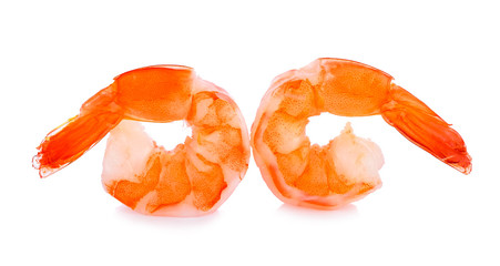 shrimps on a white background