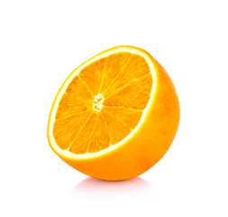 Perfectly retouched sliced orange isolated on the white background with clipping path. Lets see what happens: One of the best isolated oranges slices that you have ever seen.
