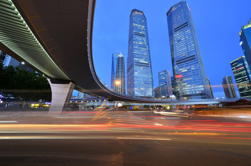 Fototapeta premium Shanghai world financial center skyscrapers