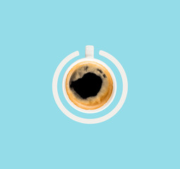 cup of coffee as power button