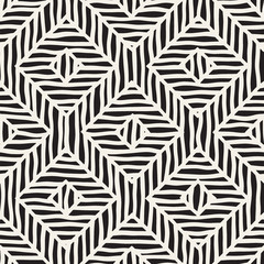Vector seamless hand drawn pattern. Zigzag and stripe rough lines. Tribal design background. Ethnic doodle texture.