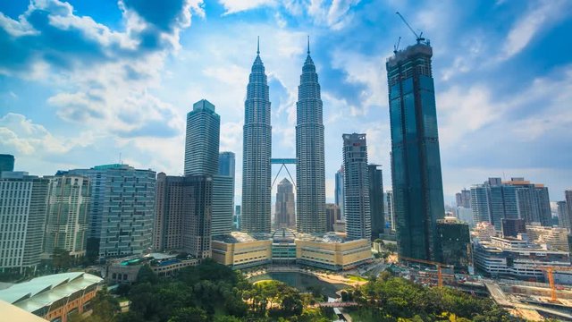 Kuala Lumpur Cityscape Landmark Travel Place Of Malaysia 4K Time Lapse