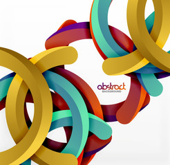 Modern 3d geometrical style background, arch circular lines