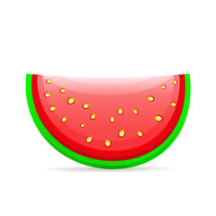 Flat icon slice of watermelon.