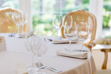 A decorated table