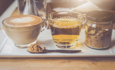 Cup of coffee latte