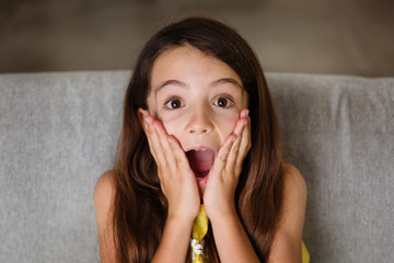 girl with surprised expression