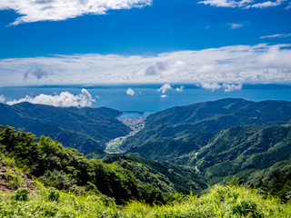 西伊豆スカイラインの遊歩道からの風景