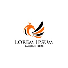 Obraz premium phoenix bird icon vector logo