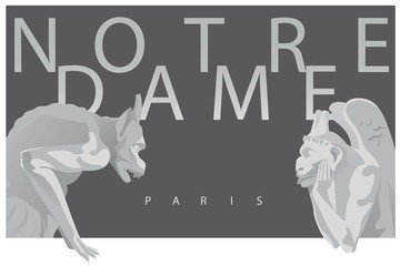 NOTRE DAME CATHEDRAL GARGOYLES. PARIS.
European monuments.