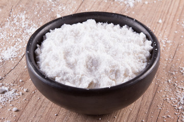 Fototapeta na wymiar Tapioca Flour into a bowl